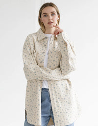 Brunette The Label The Floral Shania Jacket Blue W/ Cream