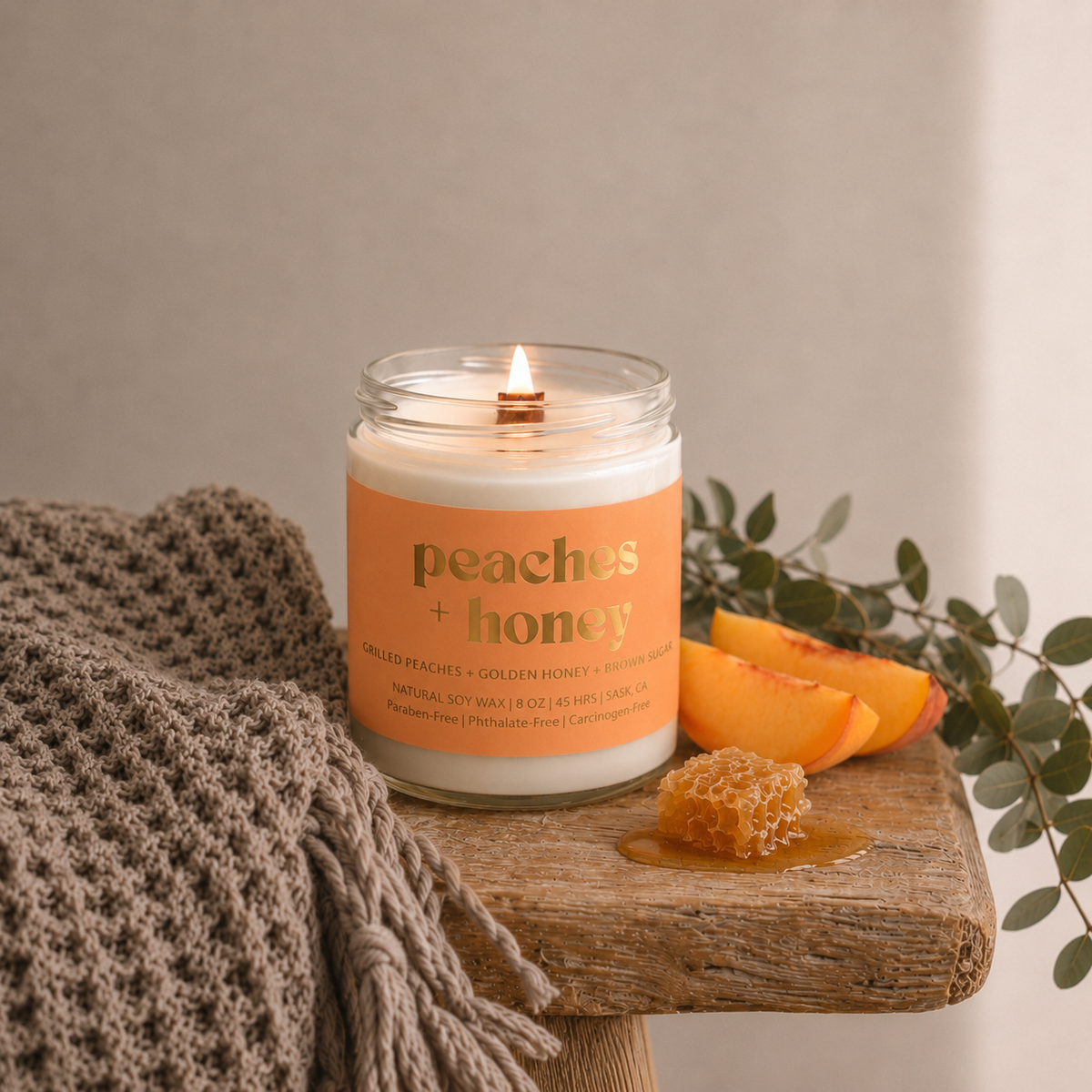 Prairie Creek Candles - PEACHES & HONEY
