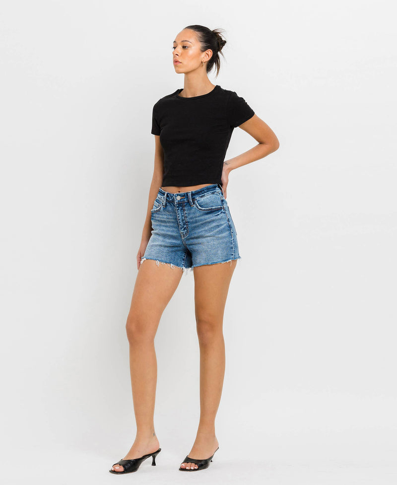 The Ally Raw Hem Denim Shorts