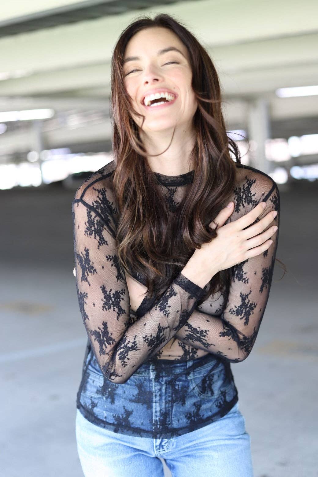 The Loretta Lace Top - Black