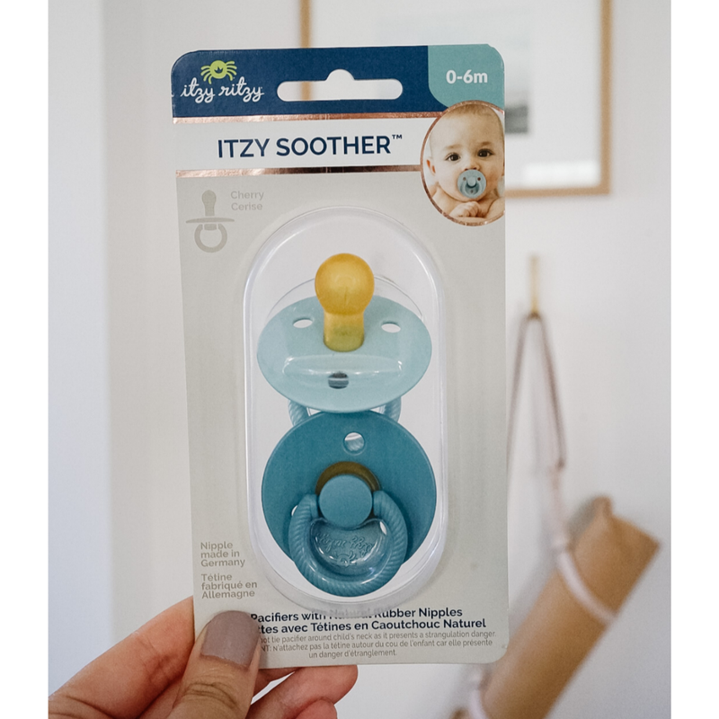 Itzy Ritzy Canada - *New Size* Itzy Soother™ Natural Rubber Paci Sets: Coconut + Toast 6-18 M