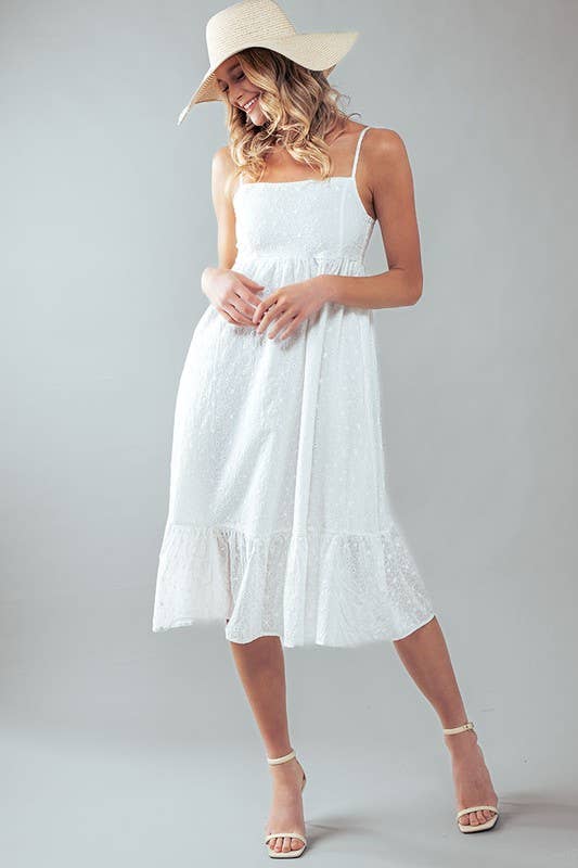 The Evie Eyelet Midi Dress