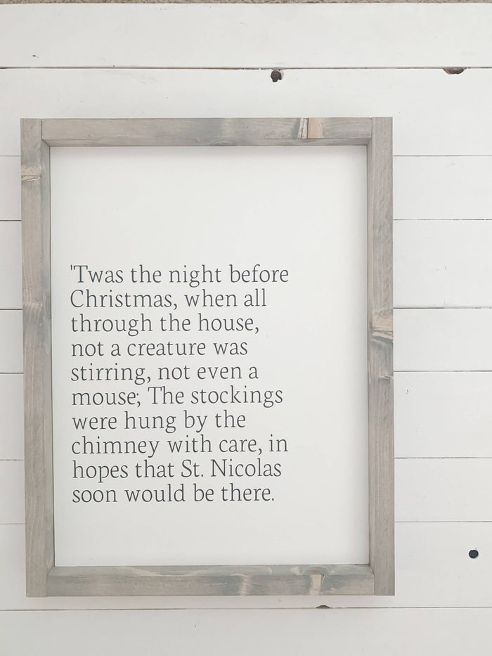 Ashwood Designs - Twas the night before Christmas: Dark Walnut