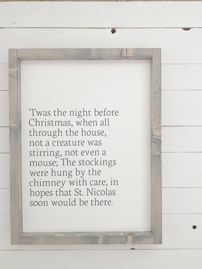 Ashwood Designs - Twas the night before Christmas: Dark Walnut