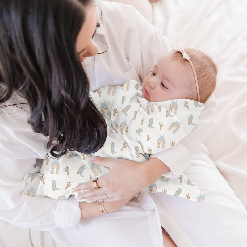 JuJuBe - Swaddle Blanket Set Howdy Partner Blue