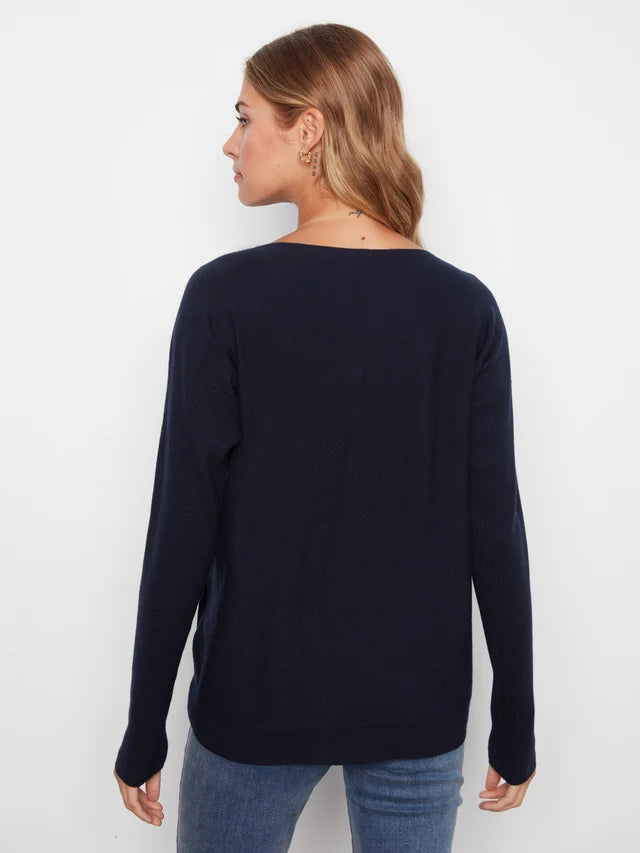 Charlie B Knit Sweater - Navy