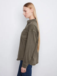 Charlie B Twill Button Up Shirt - Moss