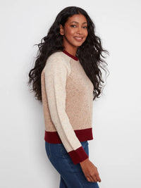 Charlie B Colorblock Knit Sweater - Umber