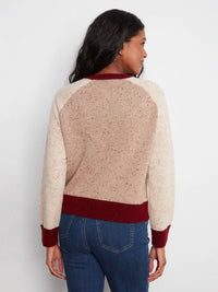 Charlie B Colorblock Knit Sweater - Umber
