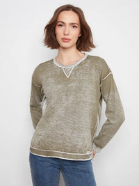 Charlie B Cotton Crewneck - Verveine