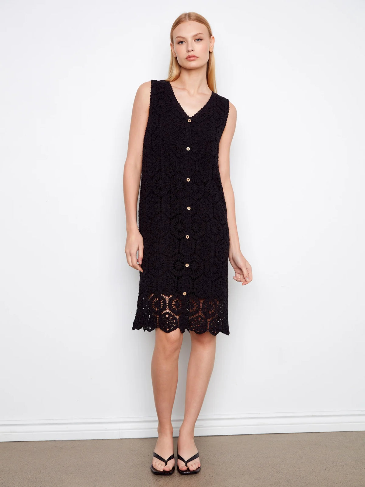 Charlie B Crochet Sleeveless Dress