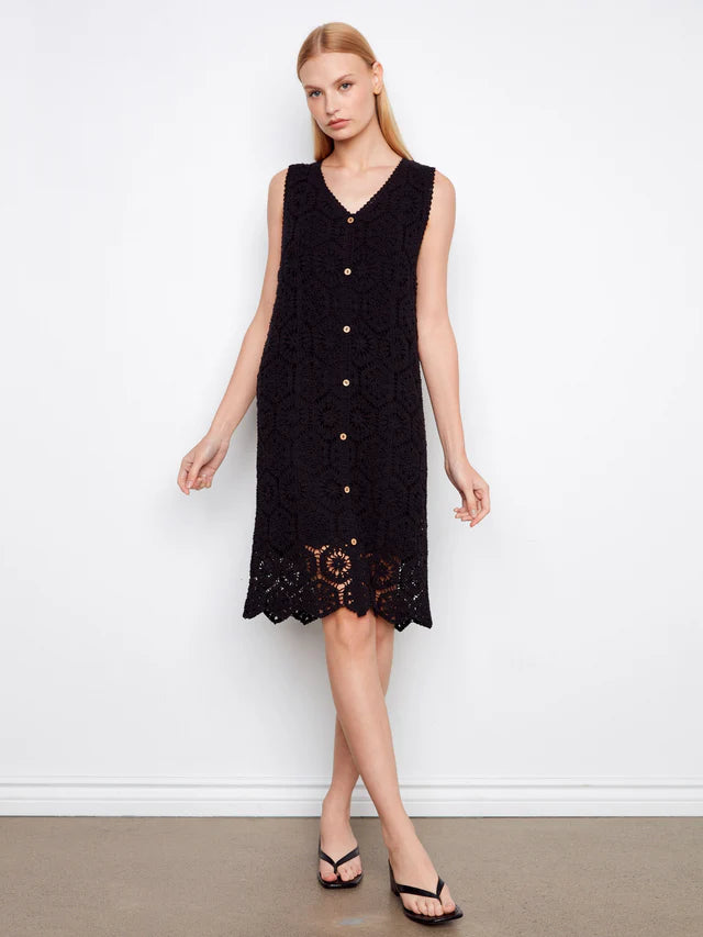 Charlie B Crochet Sleeveless Dress