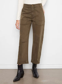 Charlie B Twill Barrel Pants - Olive