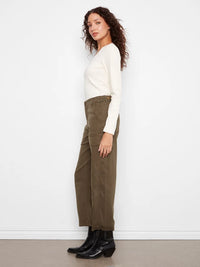 Charlie B Twill Barrel Pants - Olive