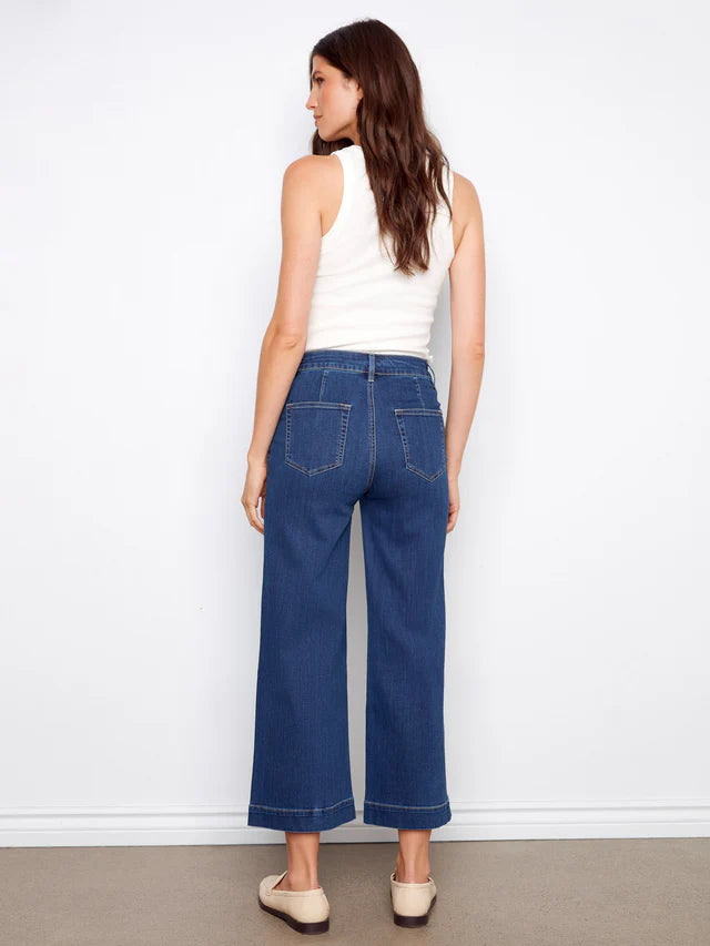 Charlie B Cropped Patch Pocket Jeans