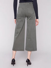 Charlie B - Patch Pocket Flare Jeans - Green