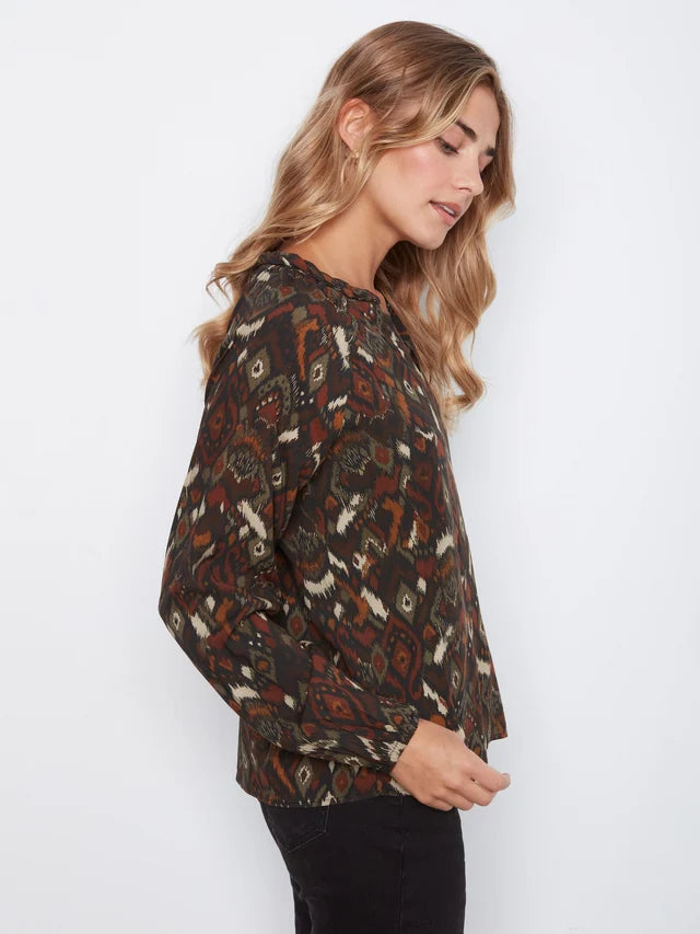Charlie B Printed Blouse - Ikat