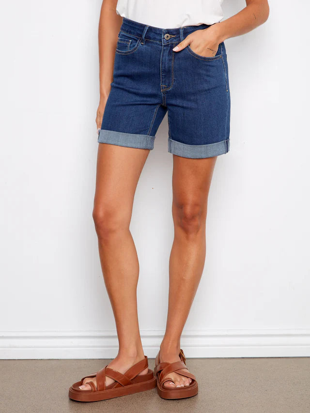 Charlie B Rolled Cuff Denim Shorts