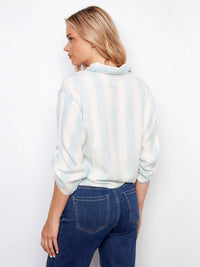 Charlie B Striped Linen Blend Blouse