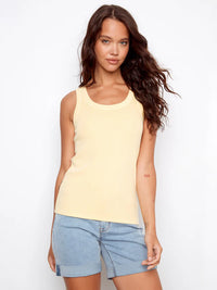 Charlie B Tencel Ribbed Tank Top -Sunshine