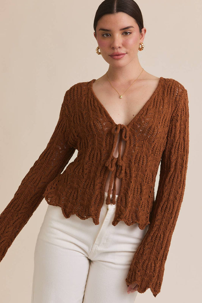 Bell Sleeve Knit Cardi (S-3XL)
