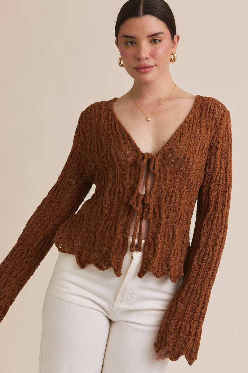 Bell Sleeve Knit Cardi (S-3XL)