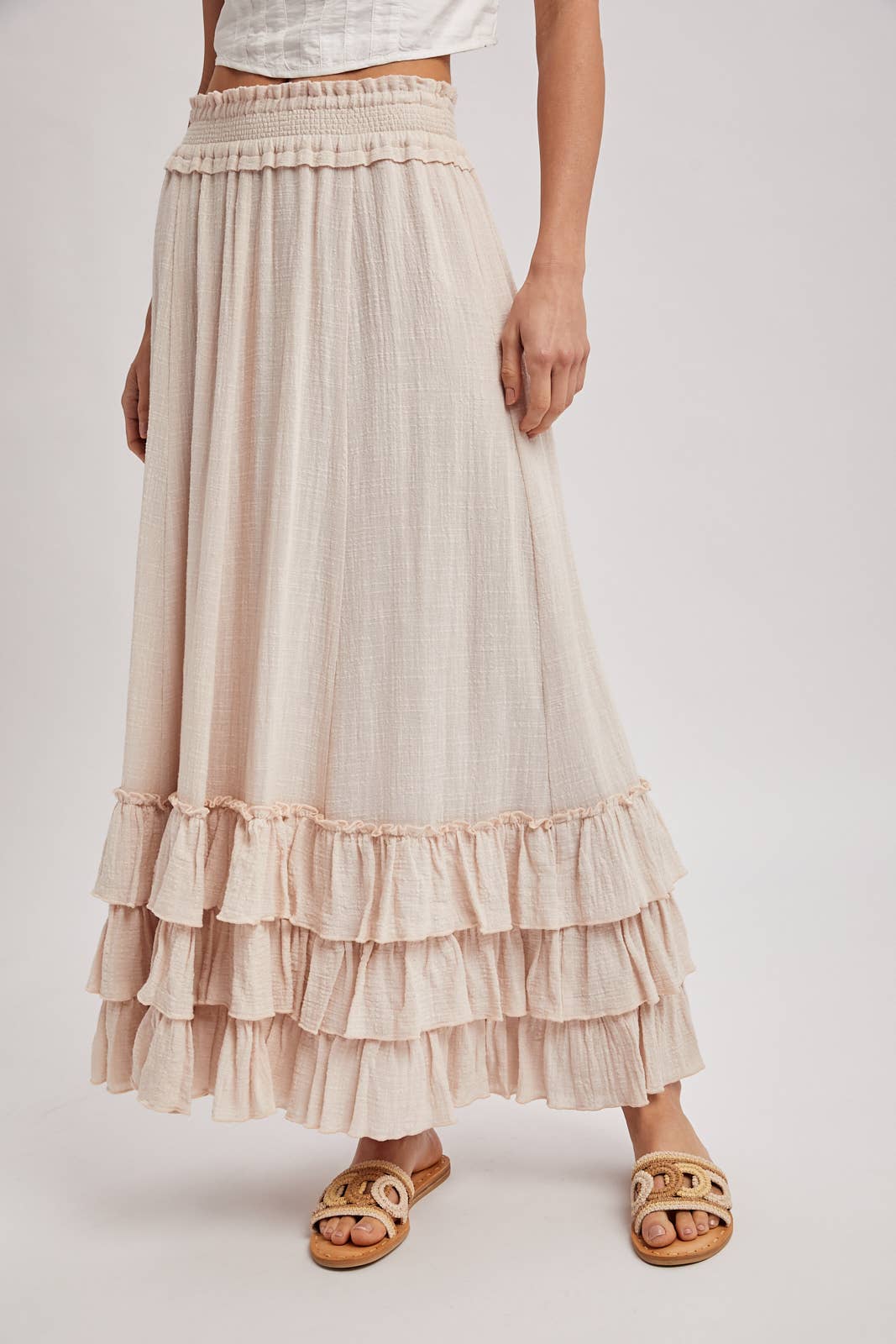 Olivia Crinkle Maxi Skirt
