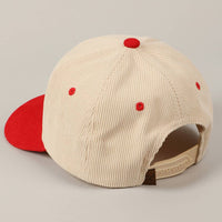 Love Glitter Bubble Letter Corduroy Cap