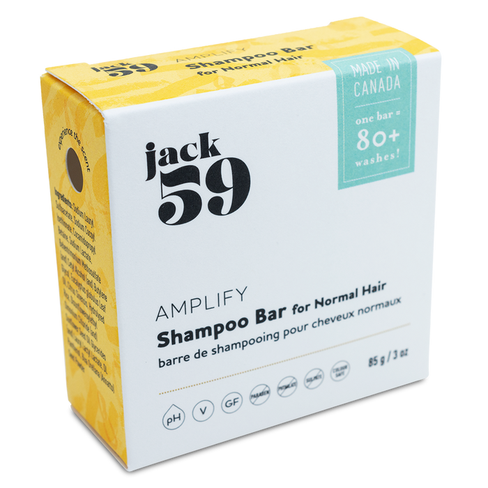 Jack59  Amplify Shampoo Bar - Woodsy & Citrus-Infused