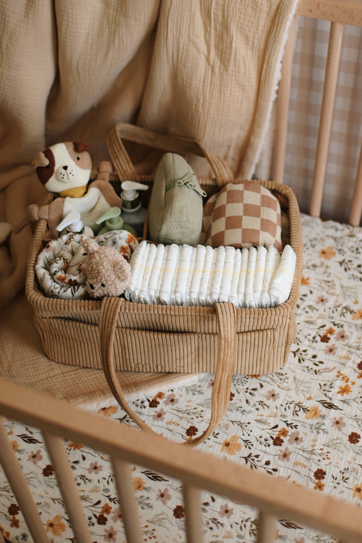 Minika - Diaper Caddy - Almond