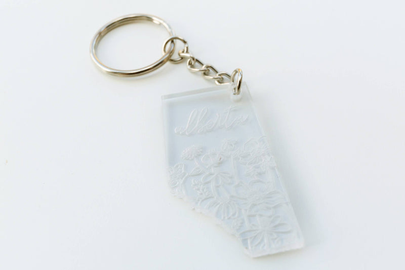 Jaybee Design - Alberta Clear Acrylic Floral Keychain