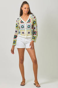 Crochet Button Up Jacket