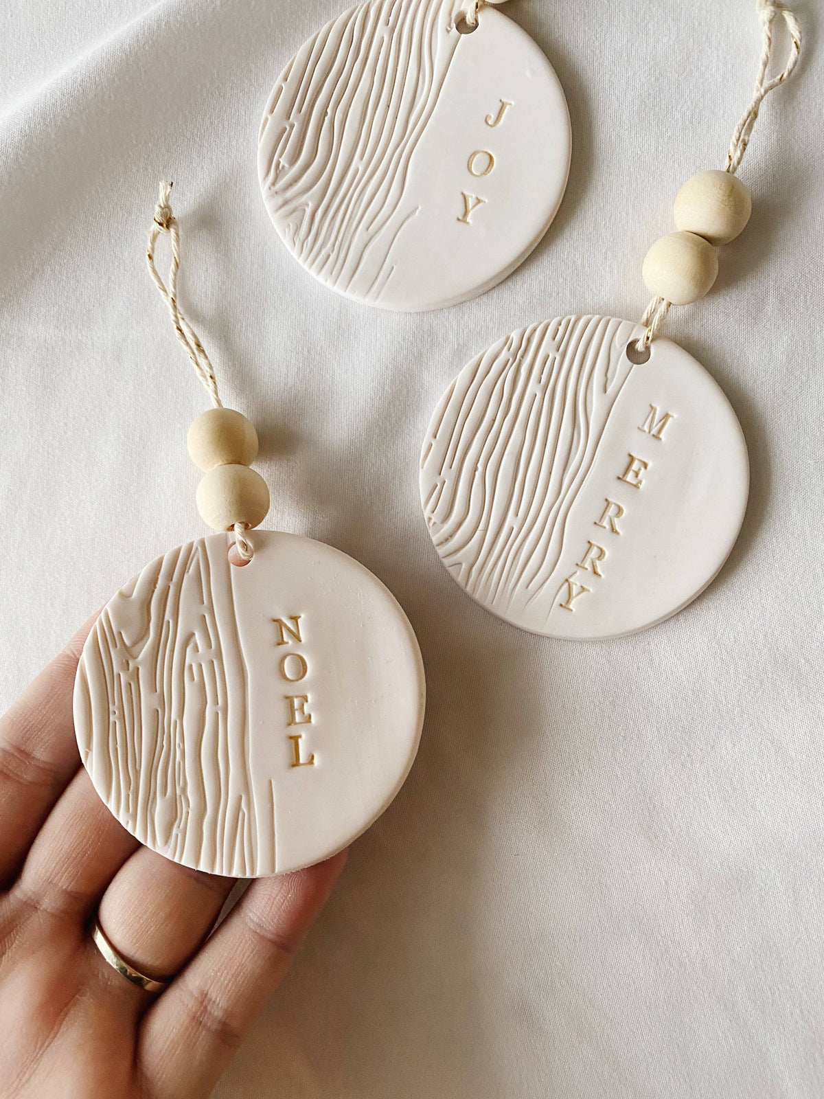 SageClayCo - Hand Made Polymer Clay Tree Ornaments | Set of 3