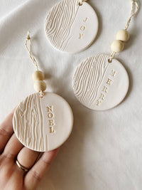 SageClayCo - Hand Made Polymer Clay Tree Ornaments | Set of 3