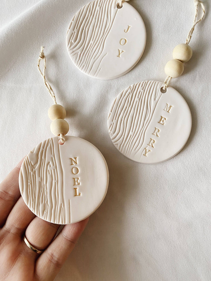 SageClayCo - Hand Made Polymer Clay Tree Ornaments | Set of 3