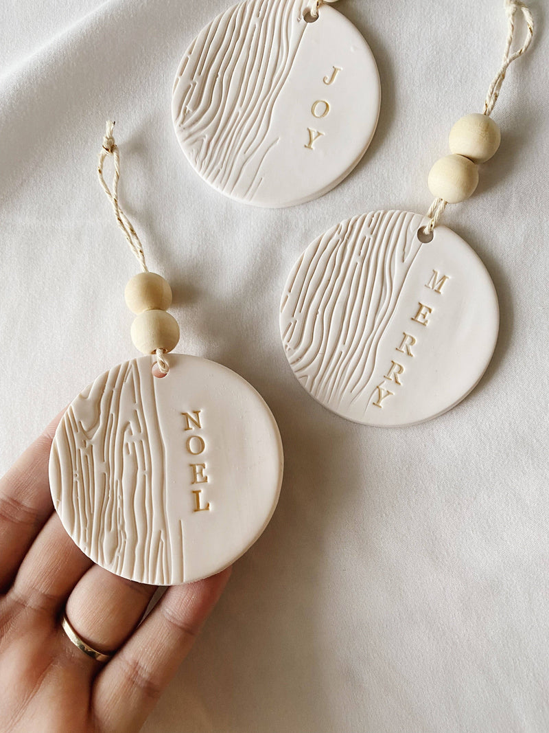 SageClayCo - Hand Made Polymer Clay Tree Ornaments | Set of 3