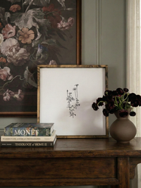 Vintage Floral Stem Framed Wall Art