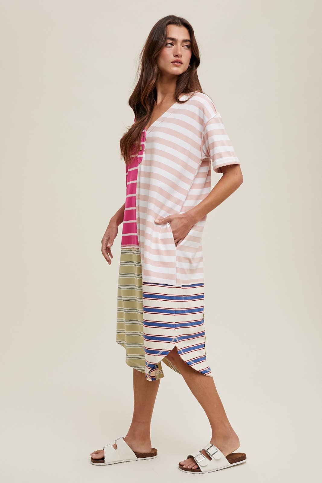 Sadie Striped Midi Dress