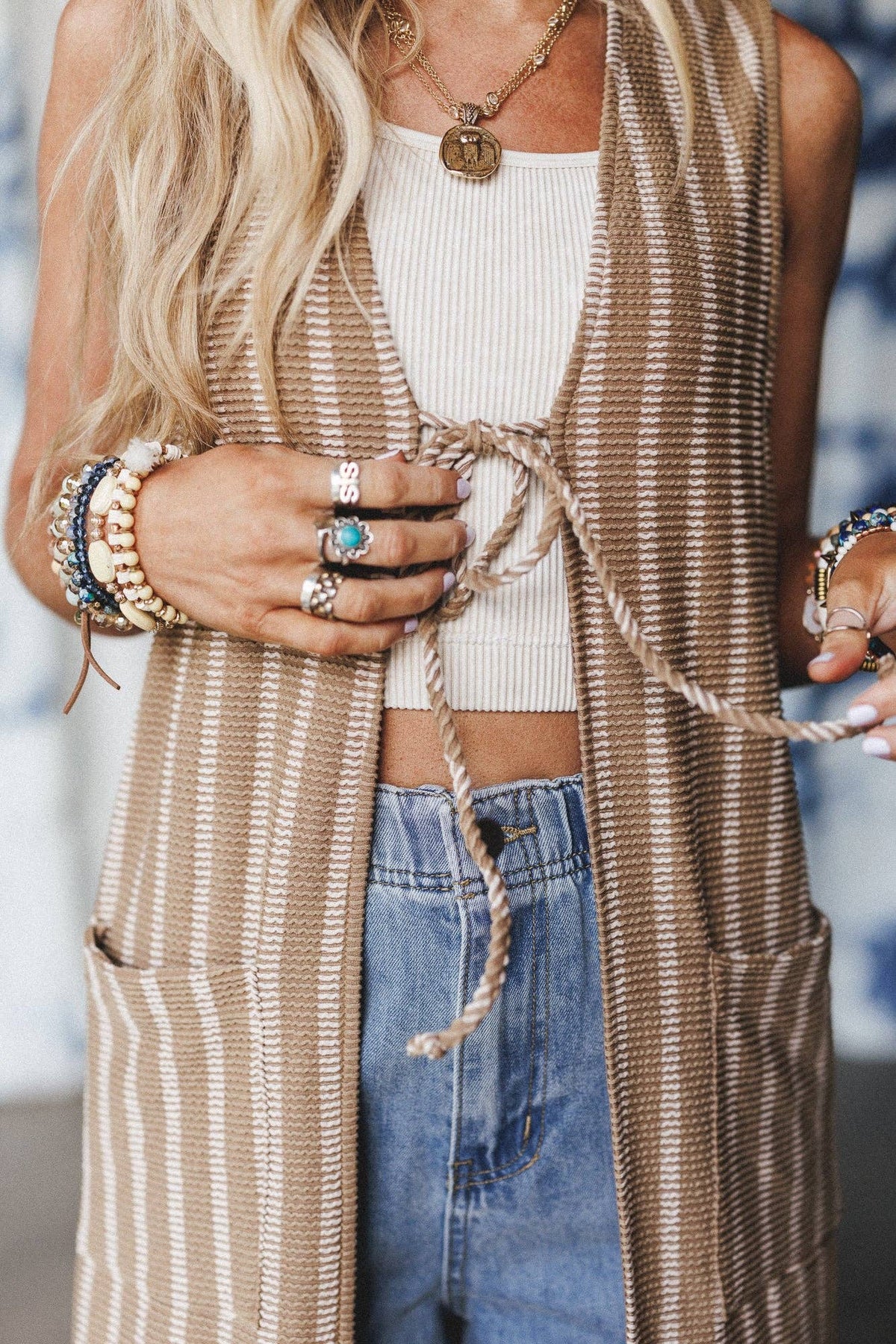 Three Bird Nest - Sundown Stripes Cardigan