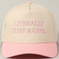 Literally Just A Girl Trucker Hat: Pink