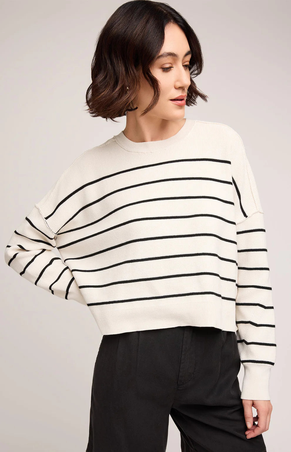 Gentle Fawn Echo Pullover-Black Stripe