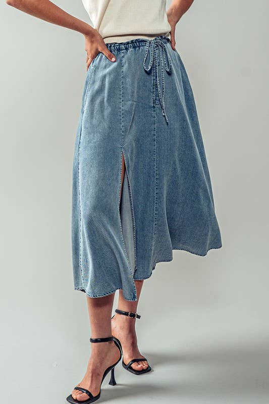 Denim Midi Skirt