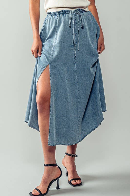 Denim Midi Skirt