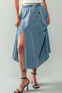 Denim Midi Skirt