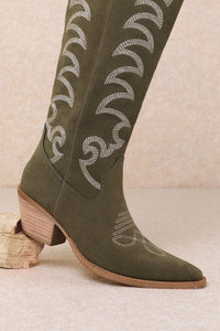 The Faye Boot - Olive