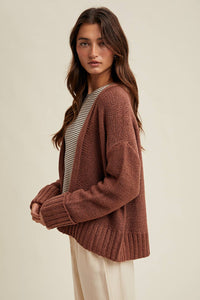 Lightweight Knit Cardi - Cocoa