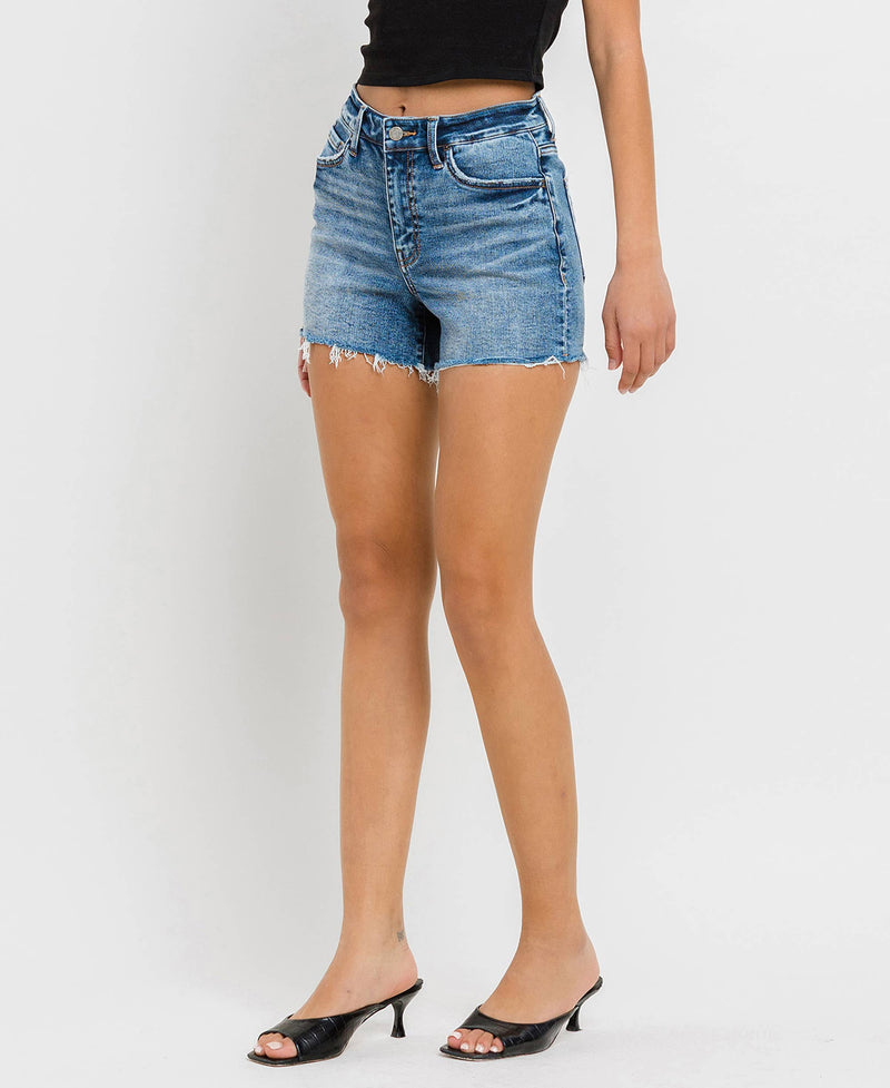 The Ally Raw Hem Denim Shorts