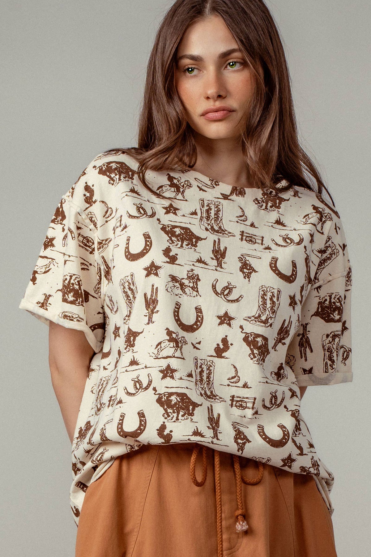 All Over Western Print Tee