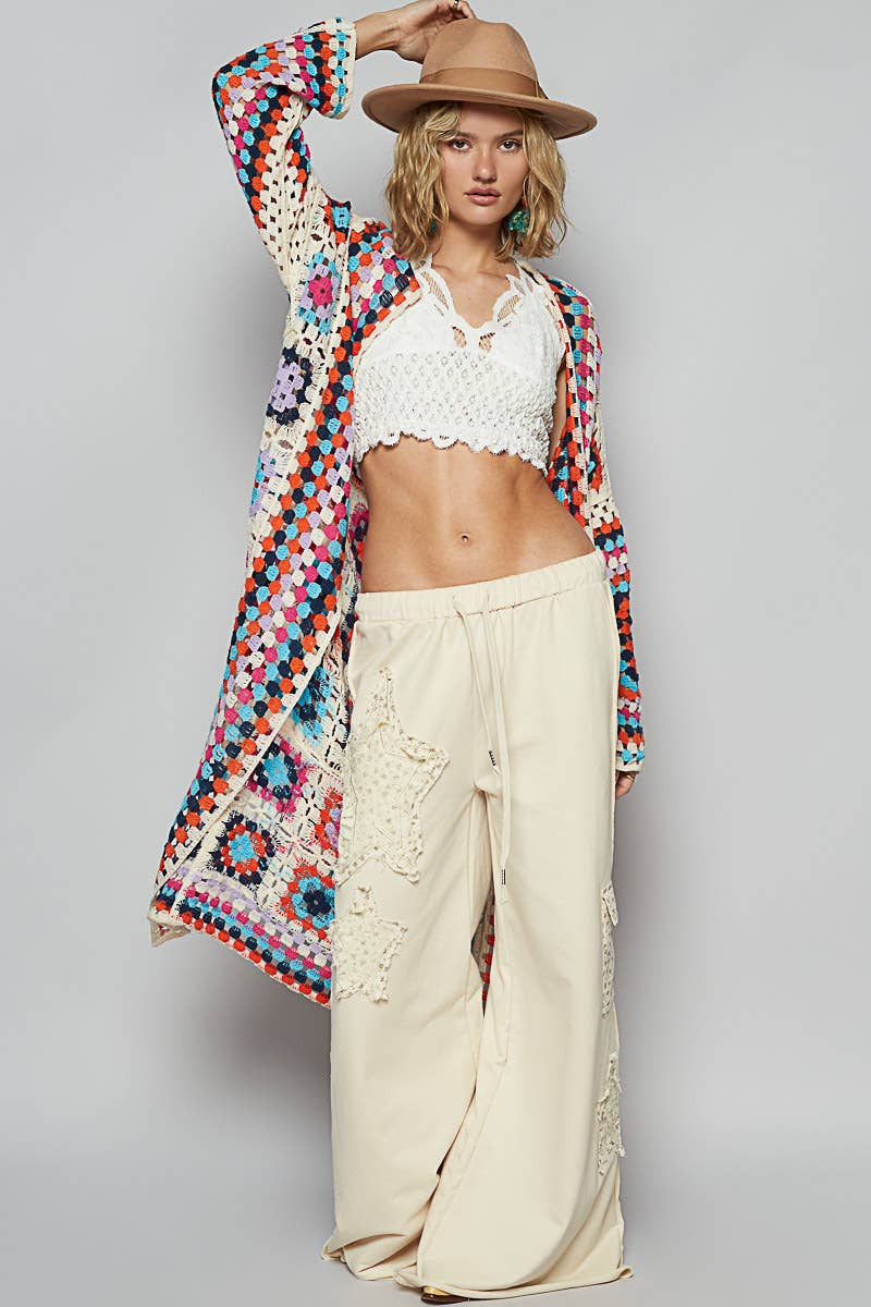 The Mabel Crochet Cardigan - Cream