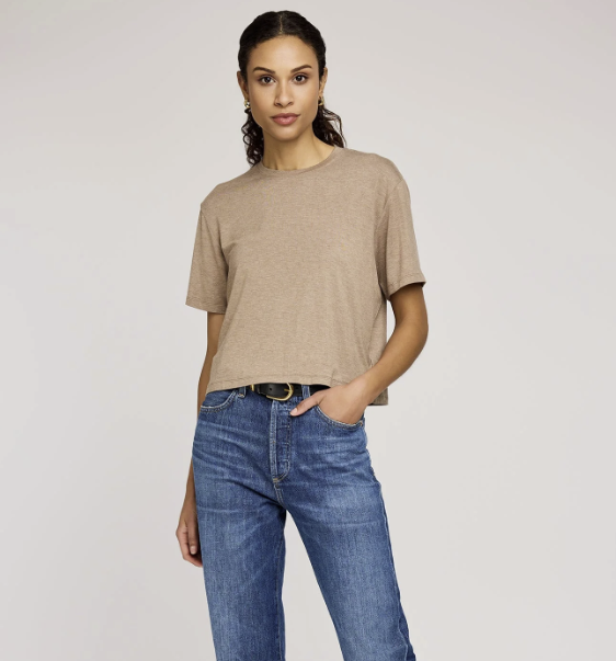 Jaxon Tee in Heather Khaki by Gentle Fawn